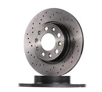 BREMBO 08.9364.2X 2x Disque de frein Arrière Ø278mm Hauteur: 43mm Épaisseur: 12mm plein perforé Compatible avec FIAT 500X 334, JEEP Renegade SUV BU, B1, ALFA ROMEO GIULIETTA 940