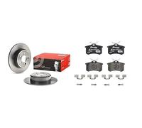 Brembo 08.9502.11 - Disque de Frein Arrière avec revêtement anti-corrosion UV - Jeu de 2 disques & P 85 020X Plaquette de frein