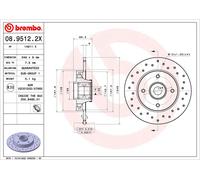 BREMBO 08.9512.2X Disque de frein