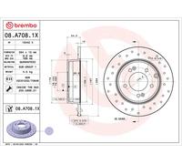 BREMBO 08.A708.1X Disque de frein