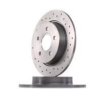 BREMBO 08.A725.1X 2x Disque de frein Arrière Ø271mm Hauteur: 41mm Épaisseur: 11mm plein perforé