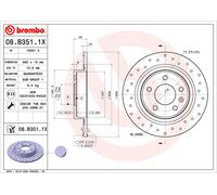BREMBO 08.B351.1X Disque de frein