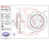 BREMBO 08.D429.1X Disque de frein pour HYUNDAI,HYUNDAI (BEIJING),KIA,KIA (DYK)