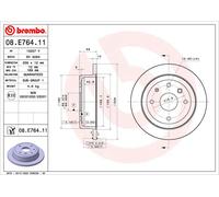BREMBO 08.E764.11 Disque de frein pour CHEVROLET,CHEVROLET (SGM),DAEWOO