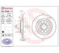 BREMBO 08.F206.11 Disque de frein
