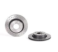 Brembo 09.7702.1X Xtra Disque de frein arrière ventilé percé avec revêtement UV pour BMW/BMW (BRILLIANCE) OE # 34216855154