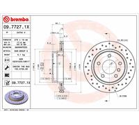 BREMBO 09.7727.1X Disque de frein pour BMW,BMW (BRILLIANCE)