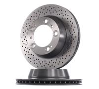 2x Disque de frein perforé/ventilé de l'intérieur 09.8890.21 BREMBO pour PORSCHE