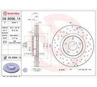 BREMBO 09.B266.1X Disque de frein