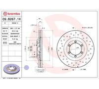 BREMBO 09.B267.1X Disque de frein pour CHEVROLET,ISUZU