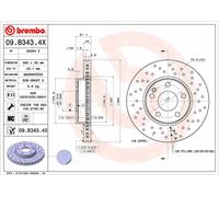 BREMBO 2x Disques de Frein Ø 280 Perforé/Intérieur pour Mercedes-Benz Classe B