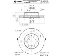 BREMBO 09.B461.11 2x Disque de frein Avant Ø319mm Hauteur: 67mm Épaisseur: 28mm ventilé de l'intérieur Compatible avec BMW 5 Berline G30, F90 i4 G26, TOYOTA LAND CRUISER KDJ12, GRJ12, NISSAN, HONDA