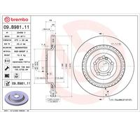 BREMBO 09.B981.11 Disque de frein pour MERCEDES-BENZ