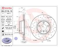 Disque de frein BREMBO 09.C116.1X