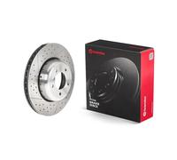 Disque de frein BREMBO 09C42013 avant, ventilé, rainuré, à haute teneur en carbone, 1 pièce