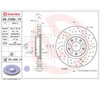 Brembo Disque de frein 09.C495.1X pour Alfa Romeo