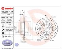 BREMBO 09.C657.1X Disque de frein pour PEUGEOT
