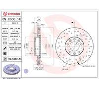 BREMBO 09.C658.1X Disque de frein