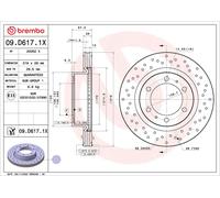 BREMBO 09.D617.1X Disque de frein pour TOYOTA
