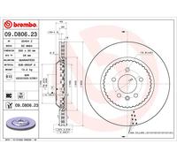 BREMBO 09.D806.23 Disque de frein