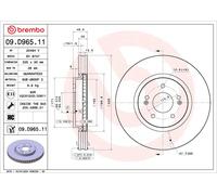 Disque de frein BREMBO 09.D965.11