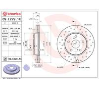 BREMBO 09.E229.1X Disque de frein pour SUZUKI,TOYOTA