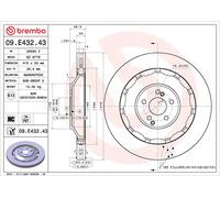 BREMBO 09.E432.43 Disque de frein