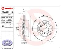 BREMBO 09.E538.10 Disque de frein pour ISUZU