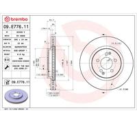 Disque de frein BREMBO 09.E776.11