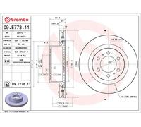 BREMBO 09.E778.11 Disque de frein