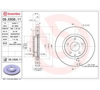 BREMBO 09.E836.11 Disque de frein pour MAZDA
