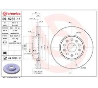 BREMBO 09.N285.11 Disque de frein