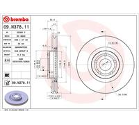 1 Disque De Freins Brembo 09.n378.11