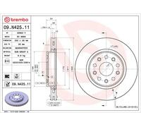 BREMBO 09.N425.11 Disque de frein pour JEEP
