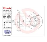 BREMBO 2X Disque De Frein Arrière Ø276 Mm Pour Mercedes-Benz B-Class W246