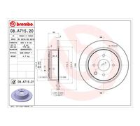 BREMBO 2X Disque De Frein Arrière Ø292Mm Plein Pour Nissan Tiida Hayon C11 1.6