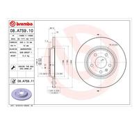 BREMBO 2X Disque De Frein Arrière 300 Voll Pour Audi A4 Avant 8K5 B8 A6 4G5