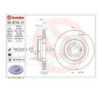 BREMBO 2X Disque De Frein Arrière Ø320Mm Ventilé Pour Mercedes E-Class S212 C218