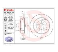 BREMBO 2X Disque De Frein Arrière 330 Voll Pour Mercedes-Benz M-Klasse W164