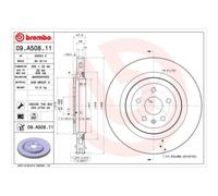 BREMBO 2X Disque De Frein Arrière Ø365 Mm Ventilé Pour Chevrolet Camaro