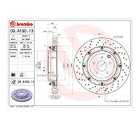 BREMBO 2X Disque De Frein Arrière Ø380Mm Ventilé Pour Nissan GT-R R35