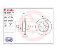 BREMBO 2X Disque De Frein Avant 234 Complet Pour Nissan Micra II K11 08.5691.10