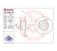 BREMBO 2X Disque De Frein Avant 255 Voll Pour BMW 3 Série E21 E30 08.3288.20