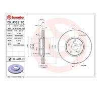 BREMBO 2X Disque De Frein Avant Ø275 Mm Pour Toyota Verso S _P12_ 1.33 1.4 D-4D