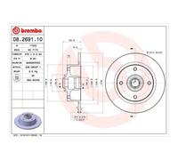 BREMBO 2x Disque de Frein Avant 278 Plein pour VW Coccinelle Cabriolet 15 14 34