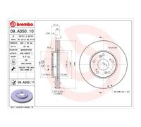 BREMBO 2X Disque De Frein Avant 280 Ventilé Pour Honda Accord VII CL