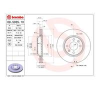 BREMBO 2X Disque De Frein Avant 280 Ventilé Pour Saab 900 I Cabriolet