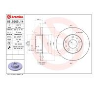 BREMBO 2X Disque De Frein Avant 280 Voll Pour Fiat Ducato Kasten 230L 230