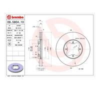 BREMBO 2x Disque de Frein Avant 282 Aéré Internement pour Honda Accord V Ce Cf