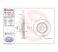 BREMBO 2x Disque de Frein Avant Ø283 MM pour Nissan Feuille ZE1 Électrique ZE0